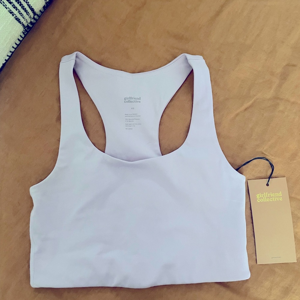 Lavender sports bra - girlfriend collective- NWT XS